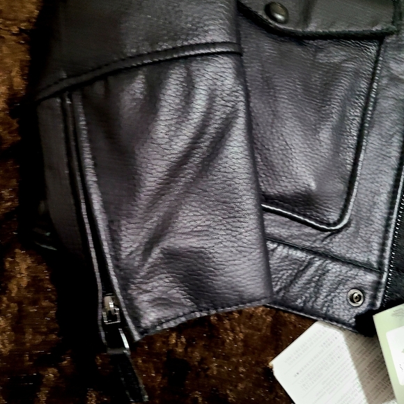 Collar Leather Jacket - Picture 2 of 5